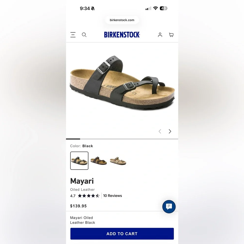Birkenstock Mayari Black Two-Buckle Leather Sandals - Picture 4 of 4